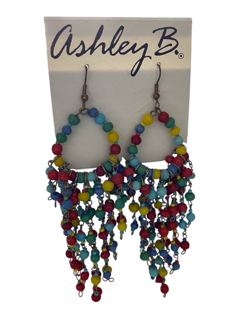 Ashley B. Multicolor Beaded Dangle Earings.